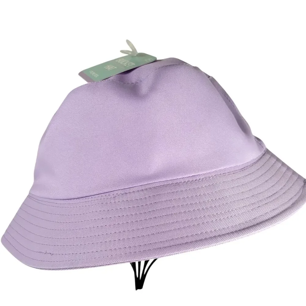 Lavender Bucket Hat Adult Novelty Cap Lightweight Solid Color Summer Sun Unlined